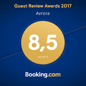 Награда отеля «Аврора» Guest Review Award 2017 от Booking.com